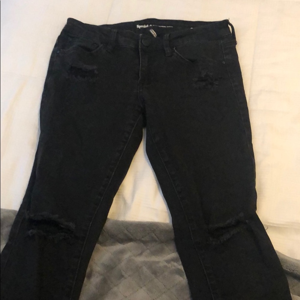 Special A Ankle Skinny Black Jeans